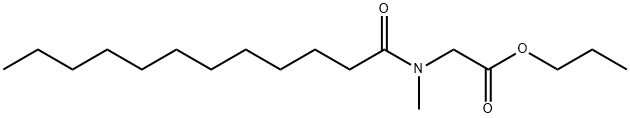 Glycine, N-Methyl-N-(1-oxododecyl)-, propyl ester结构式