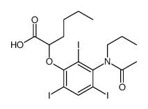 2-[[3-(N-Propylacetylamino)-2,4,6-triiodophenyl]oxy]hexanoic acid结构式