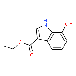 INDOLE-3-CARBOXYLIC ACID,7-HYDROXY-,ETHYL ESTER structure