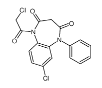 7-chloro-1-(2-chloroacetyl)-5-phenyl-1,5-benzodiazepine-2,4-dione结构式