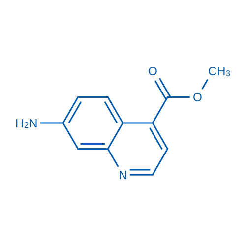 7-氨基喹啉-4-羧酸甲酯结构式