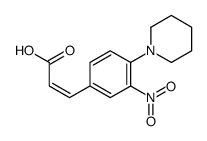 3-(3-硝基-4-哌啶苯基)丙烯酸结构式