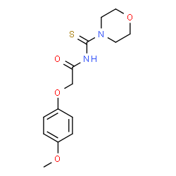 2-(4-methoxyphenoxy)-N-(morpholine-4-carbonothioyl)acetamide结构式