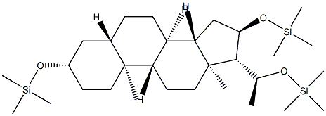 [[(20S)-5α-Pregnane-3β,16α,20-triyl]tri(oxy)]tris(trimethylsilane)结构式