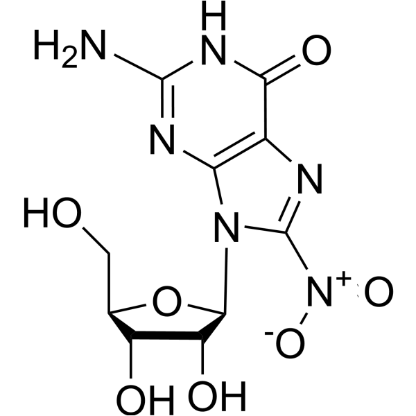 8-Nitro-D-guanosine Structure