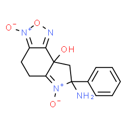 8aH-Pyrrolo[3,2-e]-2,1,3-benzoxadiazol-8a-ol,7-amino-4,5,7,8-tetrahydro-7-phenyl-,3,6-dioxide(9CI) Structure