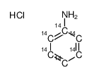 苯胺-UL-14C盐酸盐结构式