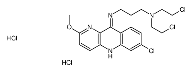 N',N'-bis(2-chloroethyl)-N-(7-chloro-2-methoxybenzo[b][1,5]naphthyridin-10-yl)propane-1,3-diamine,dihydrochloride Structure