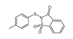 2-(4-methylphenyl)sulfanyl-1,1-dioxo-1,2-benzothiazol-3-one Structure