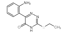 6-(2-aminophenyl)-3-ethylsulfanyl-2H-1,2,4-triazin-5-one结构式