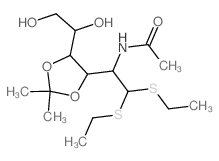 2-Acetamido-2-deoxy-3,4-O-isopropylidene-D-glucose diethyldithioacetal Structure