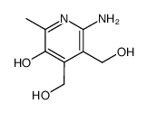 6-amino-4,5-bis-hydroxymethyl-2-methyl-pyridin-3-ol结构式