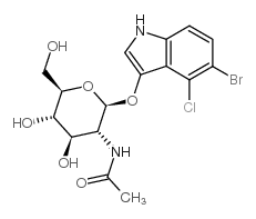 5-溴-4-氯-3-吲哚N-乙酰-B-D-葡萄糖胺结构式