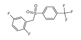 1,4-difluoro-2-({[4-(trifluoromethyl)phenyl]sulfonyl}methyl)benzene结构式