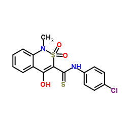 N-(4-Chlorophenyl)-4-hydroxy-1-methyl-1H-2,1-benzothiazine-3-carbothioamide 2,2-dioxide Structure