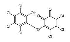 3,4,5-trichloro-6-(2,3,4,5-tetrachloro-6-hydroxyphenoxy)cyclohexa-3,5-diene-1,2-dione Structure