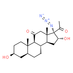 17-azido-3beta,16alpha-dihydroxy-5alpha-pregnane-11,20-dione Structure