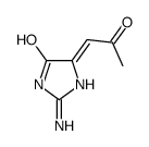 4H-Imidazol-4-one, 2-amino-1,5-dihydro-5-(2-oxopropylidene)- (9CI) structure