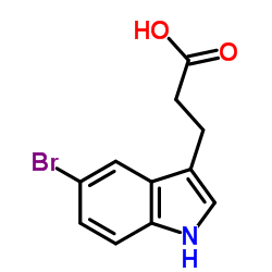 3-(5-Bromo-1H-indol-3-yl)propanoic acid structure