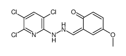 4-methoxy-6-[[2-(3,5,6-trichloropyridin-2-yl)hydrazinyl]methylidene]cyclohexa-2,4-dien-1-one Structure