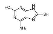 6-amino-8-sulfanylidene-3,7-dihydro-1H-purin-2-one Structure