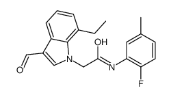 1H-Indole-1-acetamide,7-ethyl-N-(2-fluoro-5-methylphenyl)-3-formyl-(9CI) picture