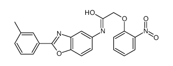 N-[2-(3-methylphenyl)-1,3-benzoxazol-5-yl]-2-(2-nitrophenoxy)acetamide结构式