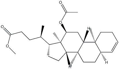 12α-Acetyloxy-5β-chol-3-en-24-oic acid methyl ester结构式