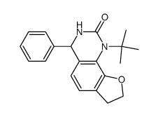 1-t-butyl-3,4,7,8-tetrahydro-4-phenyl-furo[3,2-h]quinazolin-2(1H)-one结构式