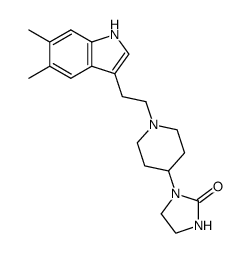 1-{1-[2-(5,6-dimethyl-indol-3-yl)-ethyl]-piperidin-4-yl}-imidazolidin-2-one结构式