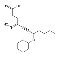 4-hydroxyimino-7-(oxan-2-yloxy)dodec-5-ynamide结构式