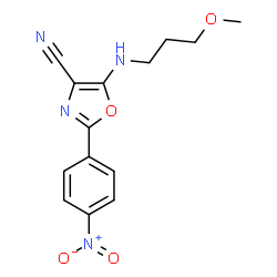 5-((3-methoxypropyl)amino)-2-(4-nitrophenyl)oxazole-4-carbonitrile picture