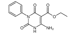 6-amino-2,4-dioxo-3-phenyl-1,2,3,4-tetrahydro-pyrimidine-5-carboxylic acid ethyl ester Structure