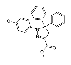 1-(4-chloro-phenyl)-5,5-diphenyl-4,5-dihydro-1H-pyrazole-3-carboxylic acid methyl ester结构式