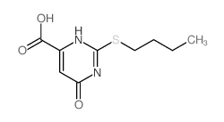 4-Pyrimidinecarboxylicacid, 2-(butylthio)-1,6-dihydro-6-oxo- structure