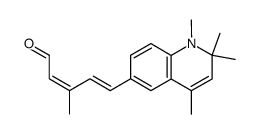 (2Z,4E)-3-methyl-5-(1,2,2,4-tetramethyl-(1,2-dihydroquinolin-6-yl))penta-2,4-dienal结构式