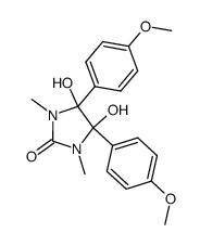 4,5-dihydroxy-4,5-bis-(4-methoxy-phenyl)-1,3-dimethyl-imidazolidin-2-one结构式