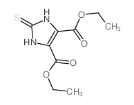 1H-Imidazole-4,5-dicarboxylicacid, 2,3-dihydro-2-thioxo-, 4,5-diethyl ester Structure