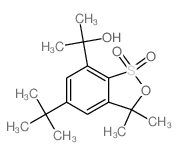 3H-2,1-Benzoxathiole-7-methanol,5-(1,1-dimethylethyl)-a,a,3,3-tetramethyl-, 1,1-dioxide结构式