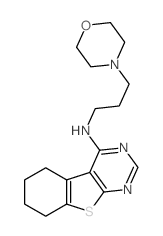 N-(3-morpholin-4-ylpropyl)-5,6,7,8-tetrahydro-[1]benzothiolo[2,3-d]pyrimidin-4-amine结构式