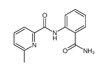 2-Pyridinecarboxamide,N-[2-(aminocarbonyl)phenyl]-6-methyl-(9CI) structure