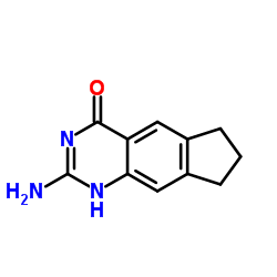 4H-Cyclopenta[g]quinazolin-4-one, 2-amino-1,6,7,8-tetrahydro-结构式