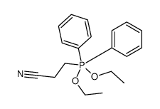 3-[diethoxy(diphenyl)-λ5-phosphanyl]propanenitrile Structure