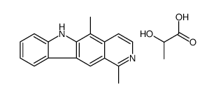 Propanoic acid, 2-hydroxy-, compd. with 1,5-dimethyl-6H-pyrido(4,3-b)c arbazole (1:1)结构式