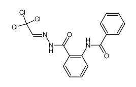 N-(2-(2-(2,2,2-trichloroethylidene)hydrazine-1-carbonyl)phenyl)benzamide结构式