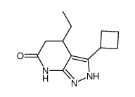 6H-Pyrazolo[3,4-b]pyridin-6-one,3-cyclobutyl-4-ethyl-1,2,4,5-tetrahydro-(9CI) structure