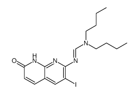 2-(N,N-dibutylaminomethylidene)amino-7-hydroxy-3-iodo-1,8-naphthyridine结构式