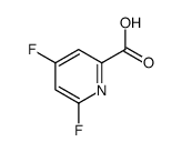 4,6-difluoropyridine-2-carboxylic acid结构式