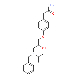 4-[2-hydroxy-3-[benzyl(isopropyl)amino]propoxy]phenylacetamide Structure