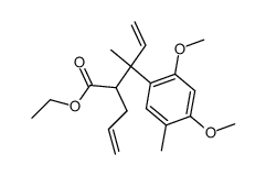 ethyl 2-allyl-3-(2,4-dimethoxy-5-methylphenyl)-3-methylpent-4-enoate结构式